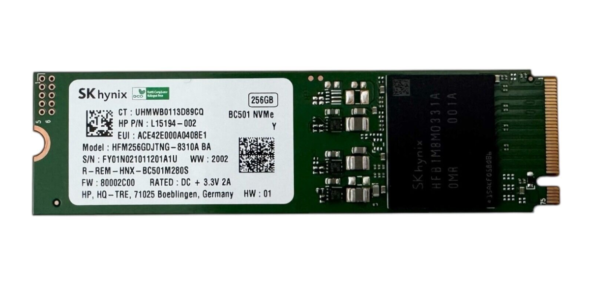 Disco Duro SK Hynix 256GB NVMe FULL